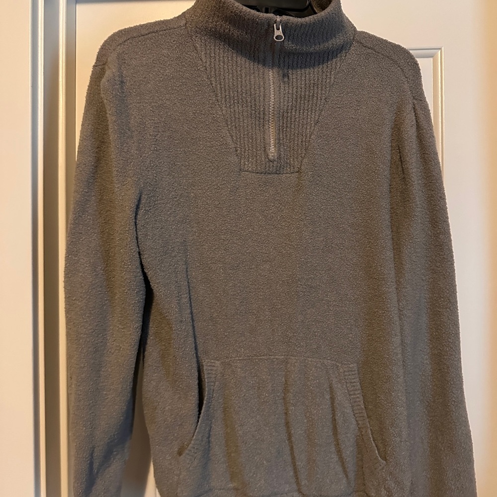 Barefoot Dreams Women’s Charcoal Zip-Up Sweater